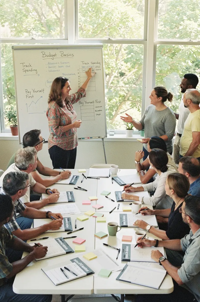 Személy, aki egy laptop előtt ül és online pénzügyi oktatóanyagot tanulmányoz.