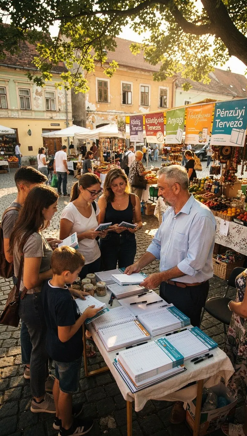 Okostelefon képernyőjén megjelenő költségvetés-kezelő alkalmazás felülete magyar nyelven.